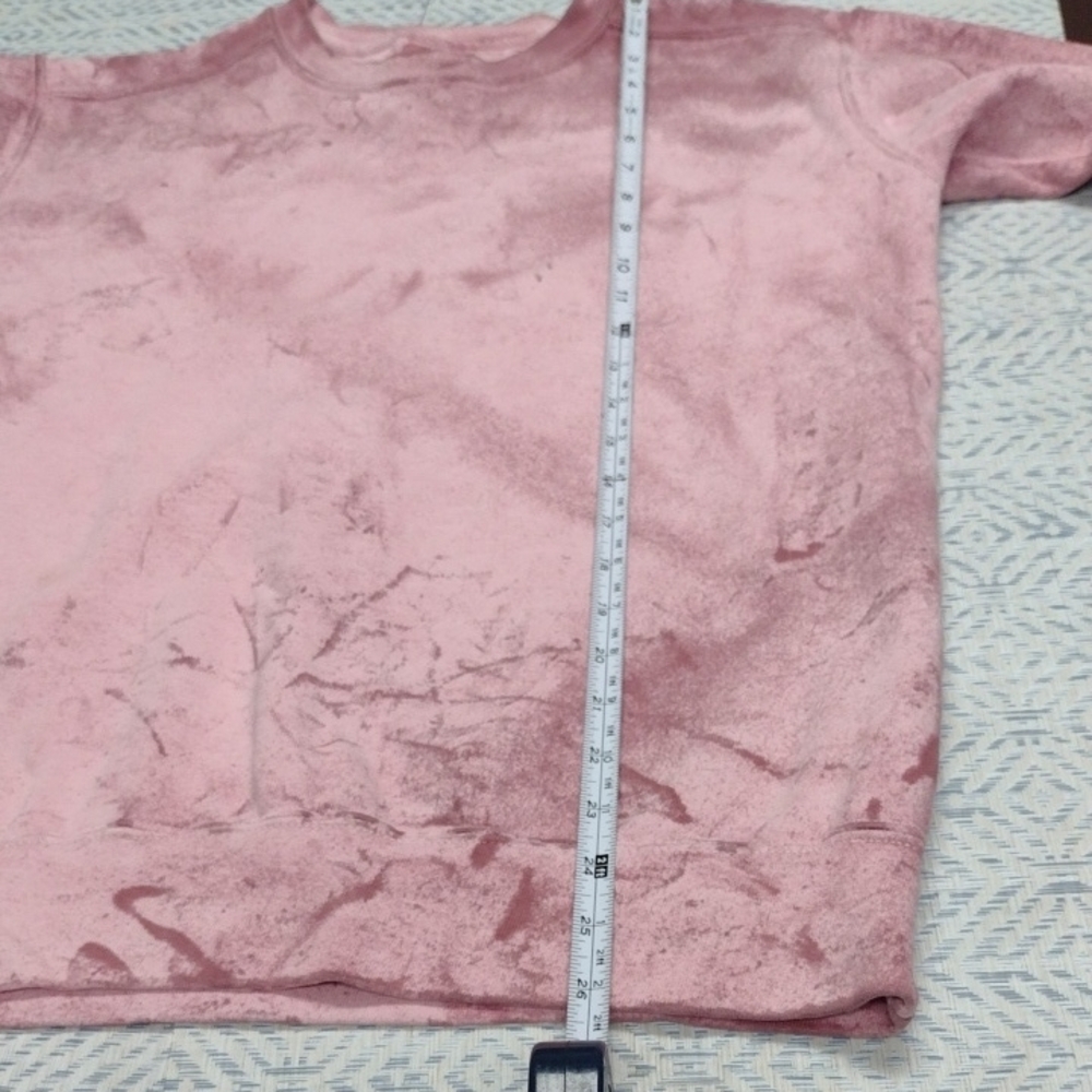 Comfort Colors Women's Pink Sweatshirt Abstract Print. - Picture 5 of 7